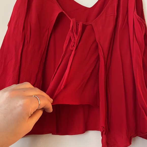 Wilfred Red backless tank top (M) - Picture 5 of 5